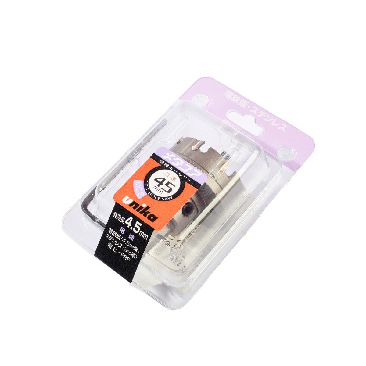 UNIKA ดอกโฮลซอร์ T.C.T ขนาด 45 มม. รุ่น MCS เจาะเหล็ก สแตนเลส อลูมิเนียม PVC เจาะเรียบ เสี้ยนน้อย (ยูนิก้า)