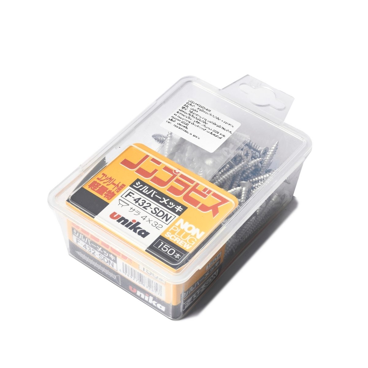UNIKA สกรูยึดคอนกรีตไม่ใช้พุก ขนาด 4 x 32 มม. หัวเตเปอร์ (F) เจาะได้ลึก 30 มม. ความกว้างของรูเจาะ 3.5 มม. รับน้ำหนักได้ถึง 260 กก. (ยูนิก้า)