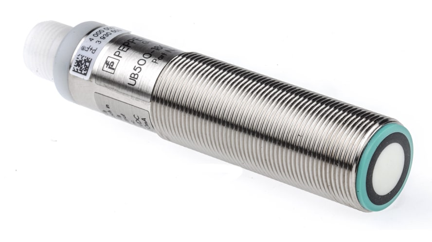 UB500-18GM75-E5-V15, Pepperl + Fuchs Ultrasonic Barrel-Style Proximity Sensor, M18 x 1, 30 → 500 mm Detection, PNP Output, 10