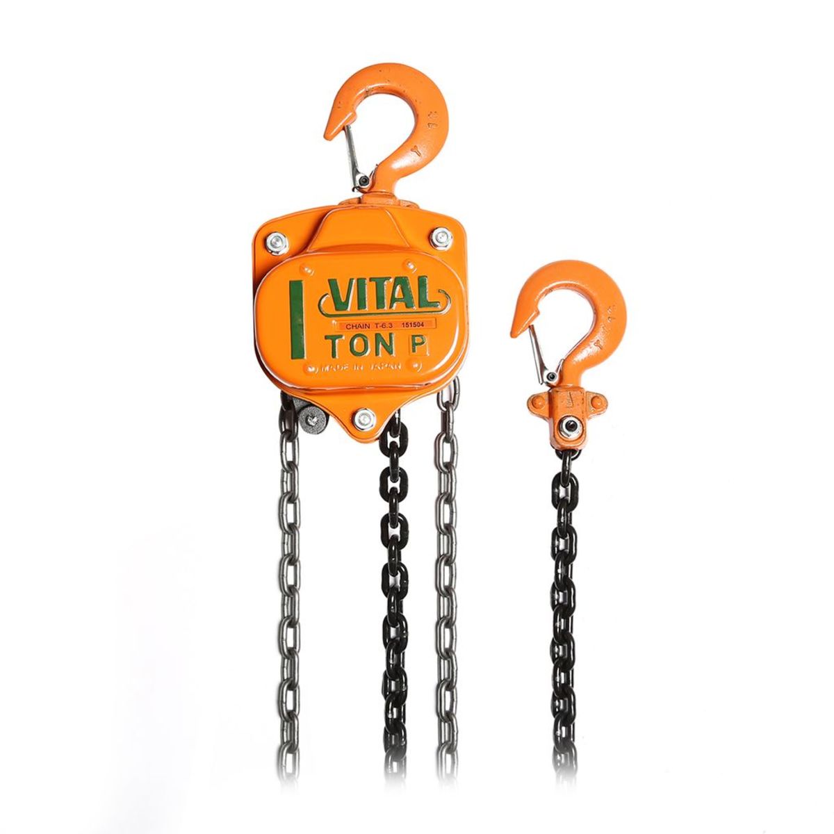VITAL รอกโซ่ 1 ตัน รุ่น VP5-10 ระยะยกมาตรฐาน 2.5 เมตร แรงดึงที่ใช้ยกมีค่าแรง 33 กก. แบบโซ่ 1 ทบ (ไวทัล)