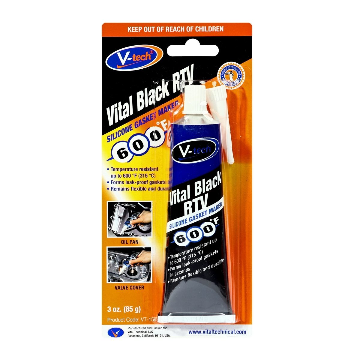 VT-157 ซิลิโคนทาปะเก็นสีดำ