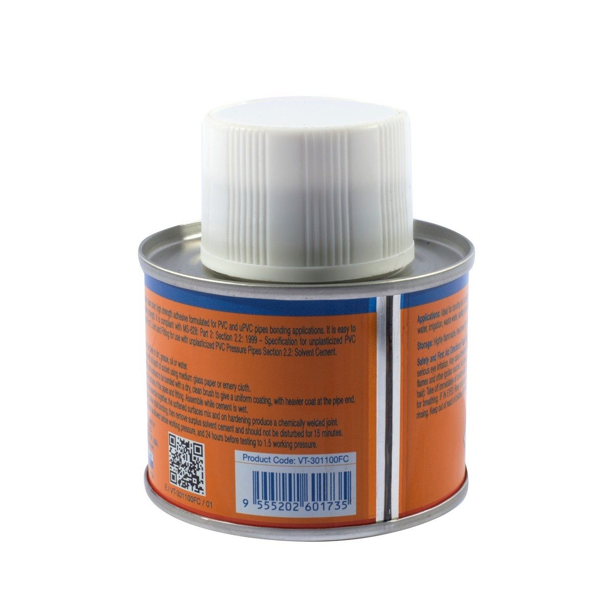 V-TECH กาวทาท่อทนแรงดัน ขนาด 100 กรัม รุ่น VT-301100 สีใส แรงยึดสูง สำหรับอุปกรณ์ PVC และ uPVC และงานเชื่อมประสานท่อ (วีเทค)