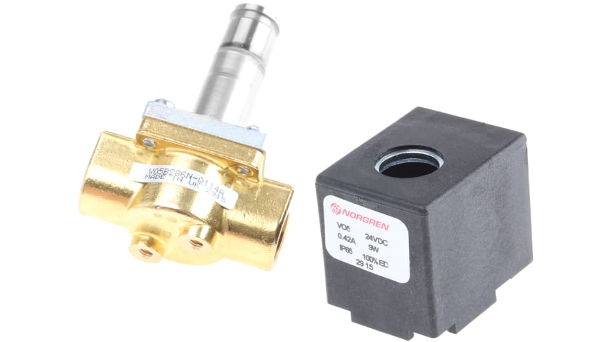 Norgren 2/2 Pneumatic Solenoid Valve - Solenoid/Spring G 1/4 V05 Series 24V dc