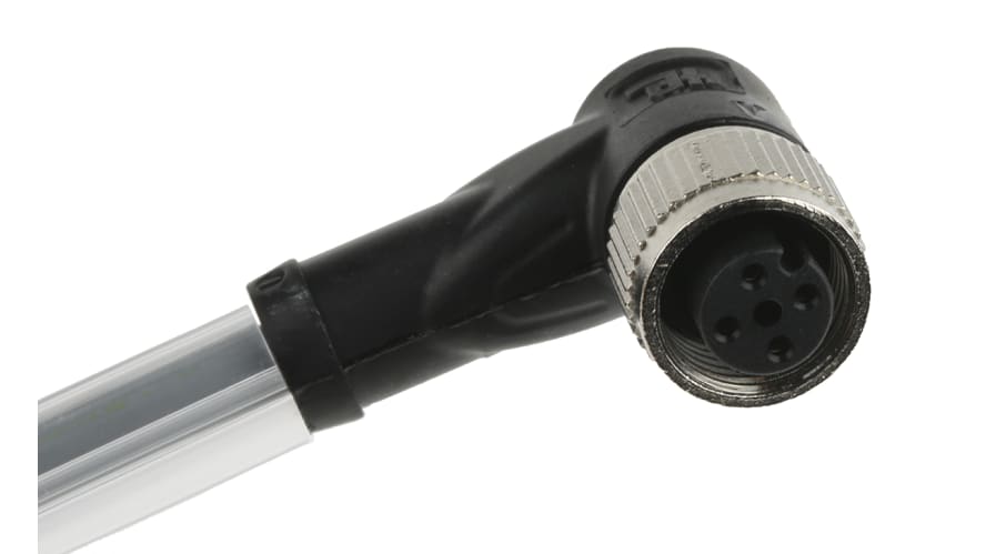 V1-W-10M-PVC, Pepperl + Fuchs Right Angle Female 4 way M12 to Unterminated Sensor Actuator Cable, 10m
