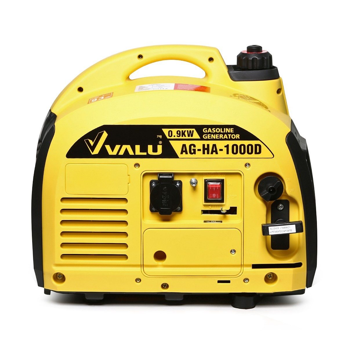 VALU เครื่องปั่นไฟเบนซิน 0.9 กิโลวัตต์ รุ่น AG-HA-1000D กำลังเครื่องยนต์ 2 แรงมา ขนาดกระบอกสูบ 63 มล. ถังน้ำมัน 25 ลิตร (แวลู)