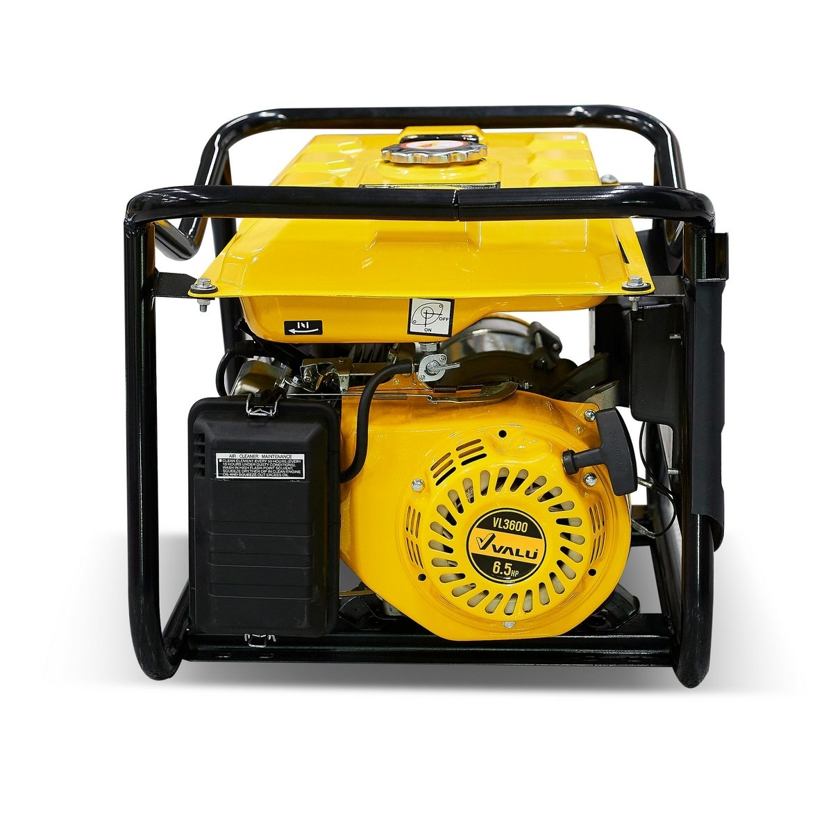 VALU เครื่องปั่นไฟเบนซิน 2.8 กิโลวัตต์ รุ่น VL3600 กำลังเครื่องยนต์ 6.5 แรงม้า สูบเดี่ยว 4 จังหวะ ถังน้ำมัน 15 ลิตร สตาร์ทมือ (แวลู)