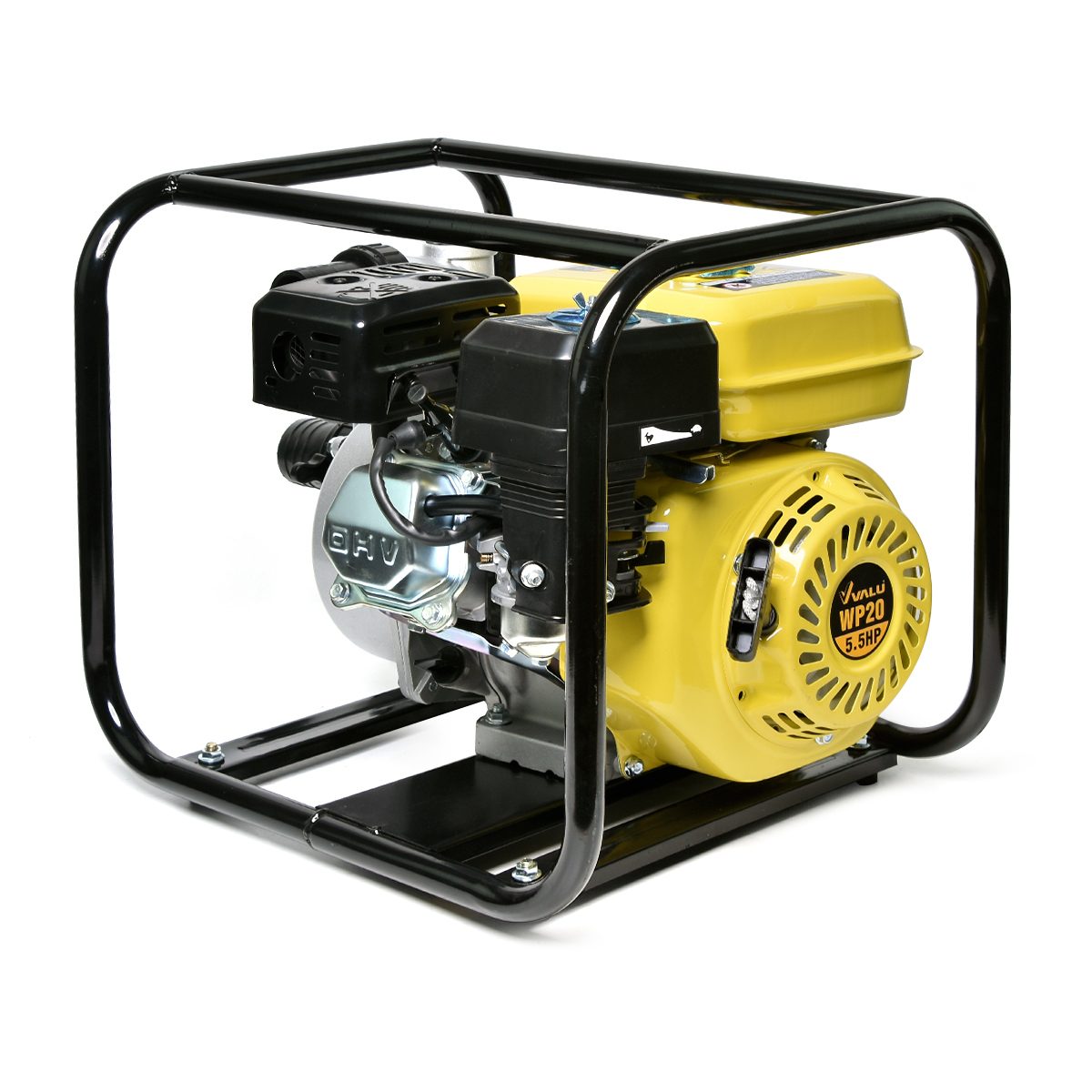 VALU ปั๊มน้ำเครื่องยนต์เบนซิน 4.1 กิโลวัตต์ รุ่น WP-20 กำลังเครื่องยนต์ 5.5 แรงม้า ความจุกระบอกสูบ 163 ซีซี ขนาดท่อ 2 นิ้ว (แวลู)