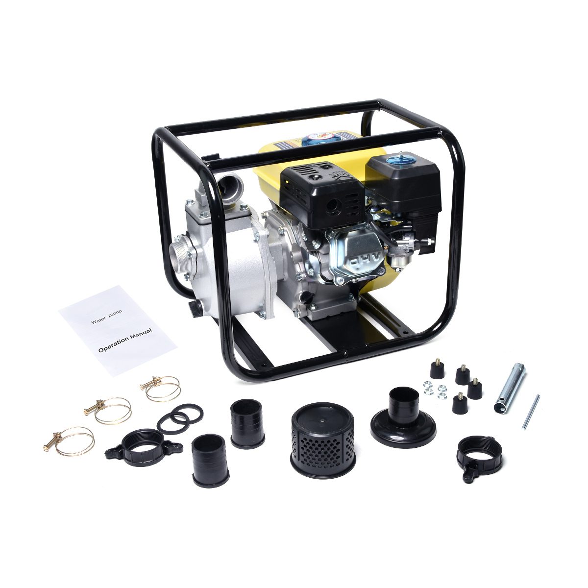 VALU ปั๊มน้ำเครื่องยนต์เบนซิน 4.1 กิโลวัตต์ รุ่น WP-20 กำลังเครื่องยนต์ 5.5 แรงม้า ความจุกระบอกสูบ 163 ซีซี ขนาดท่อ 2 นิ้ว (แวลู)