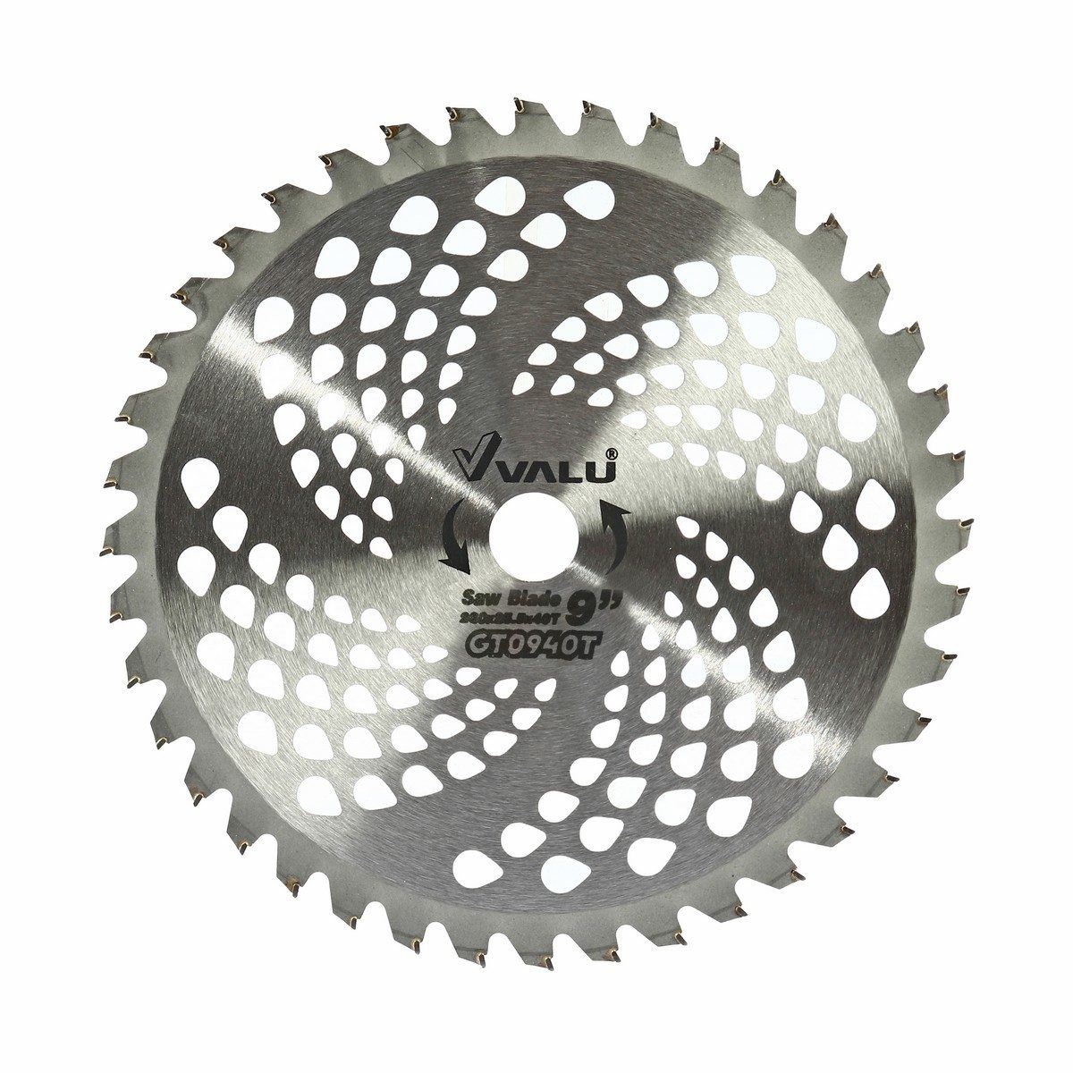VALU ใบเลื่อยตัดหญ้า ขนาด 233 มม. (9 นิ้ว) เส้นผ่านศูนย์กลางรู 25.4 มม. 40 ฟัน เล็บธรรมดา (แวลู)