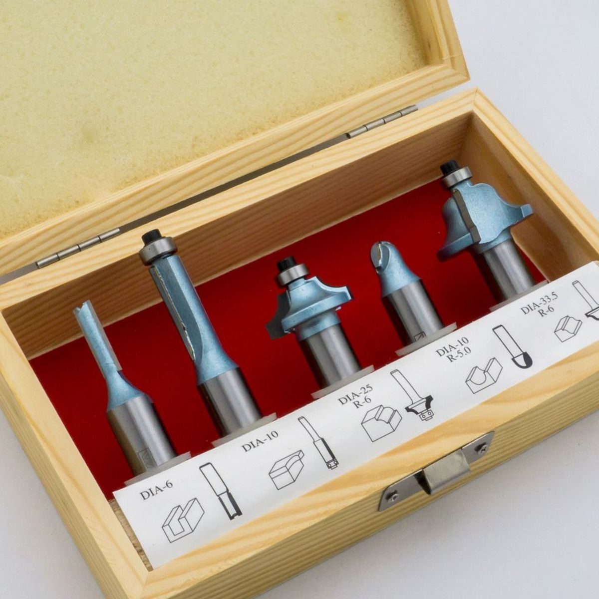 LC-005E ชุดดอกเร้าเตอร์ 5 ชิ้น ก้าน 1/2"
