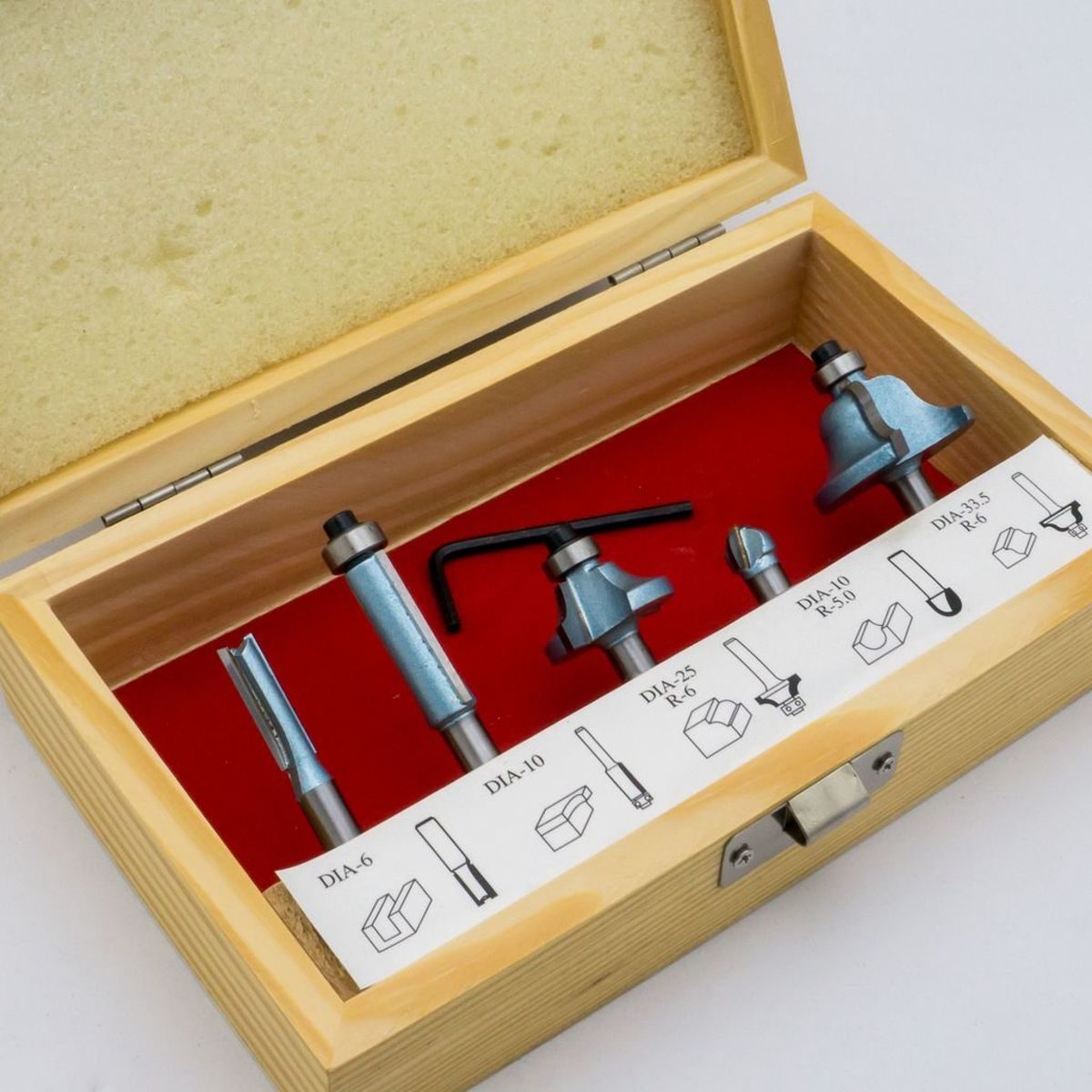 LC-005E ชุดดอกเร้าเตอร์ 5 ชิ้น ก้าน 1/4"