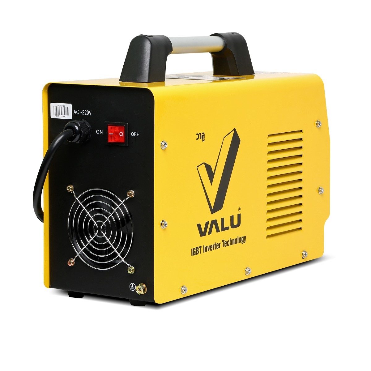 VALU เครื่องเชื่อม IGBT รุ่น VOM351 กระแสไฟเชื่อม 20 - 300 แอมป์ กำลังไฟฟ้า 9.2 KVA ขนาดลวดเชื่อม 1.6 - 3.2 มม. (แวลู)