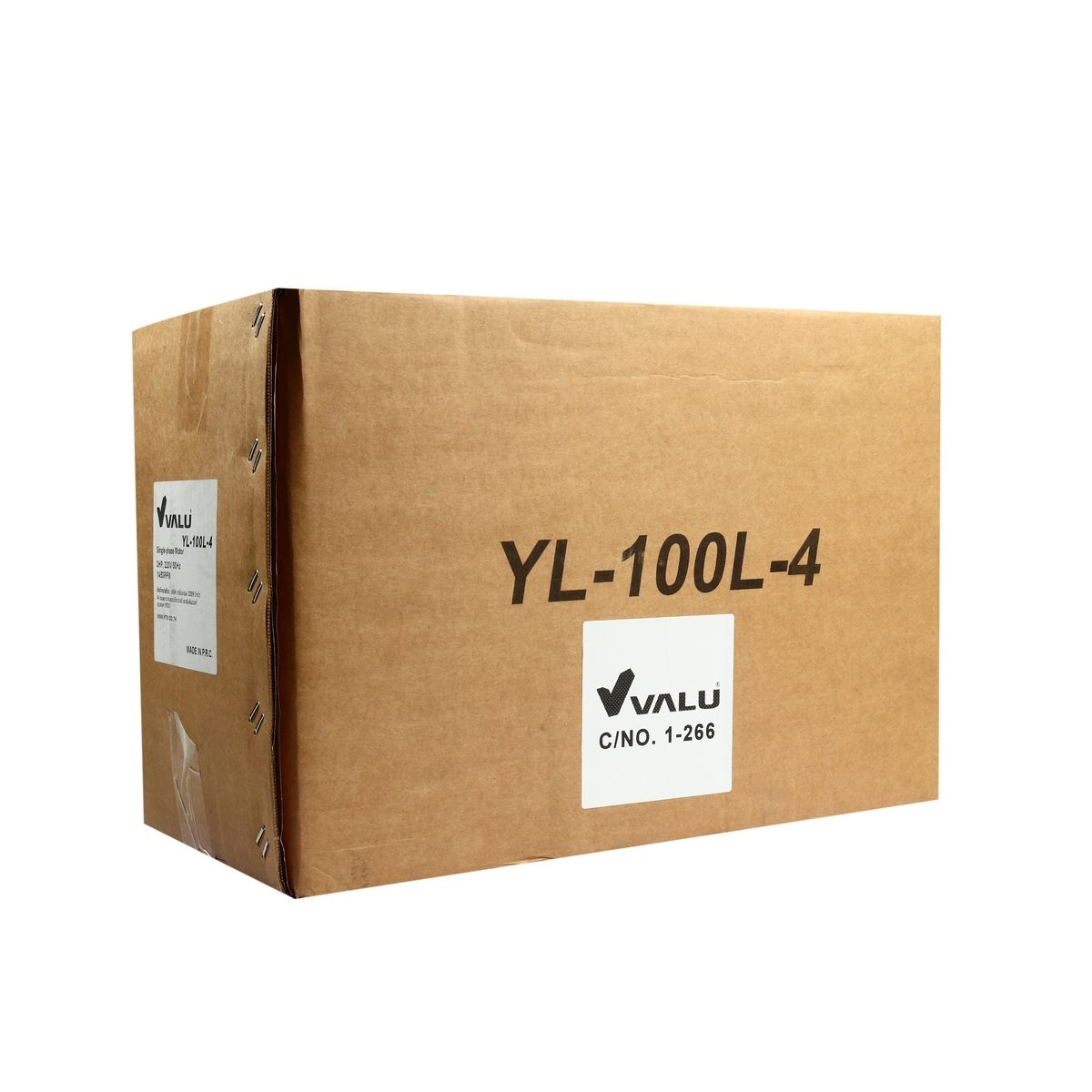 VALU (แวลู) มอเตอร์ รุ่น YL100L-4 กำลังมอเตอร์ 3 แรงม้า (2.2 กิโลวัตต์) ไฟ 1 เฟส 220 โวลต์ 2 สาย 4 โพล IP54 ความเร็วรอบ 1450 รอบ/นาที
