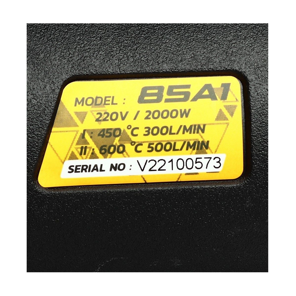 VALU เครื่องเป่าลมร้อนไฟฟ้า กำลังไฟ 2,000 วัตต์ อุณหภูมิ 350-600°C รุ่น 85A1 การไหลของอากาศสูงสุด 500 ลิตร/นาที ปรับความร้อนได้ 2 ระดับ (แวล