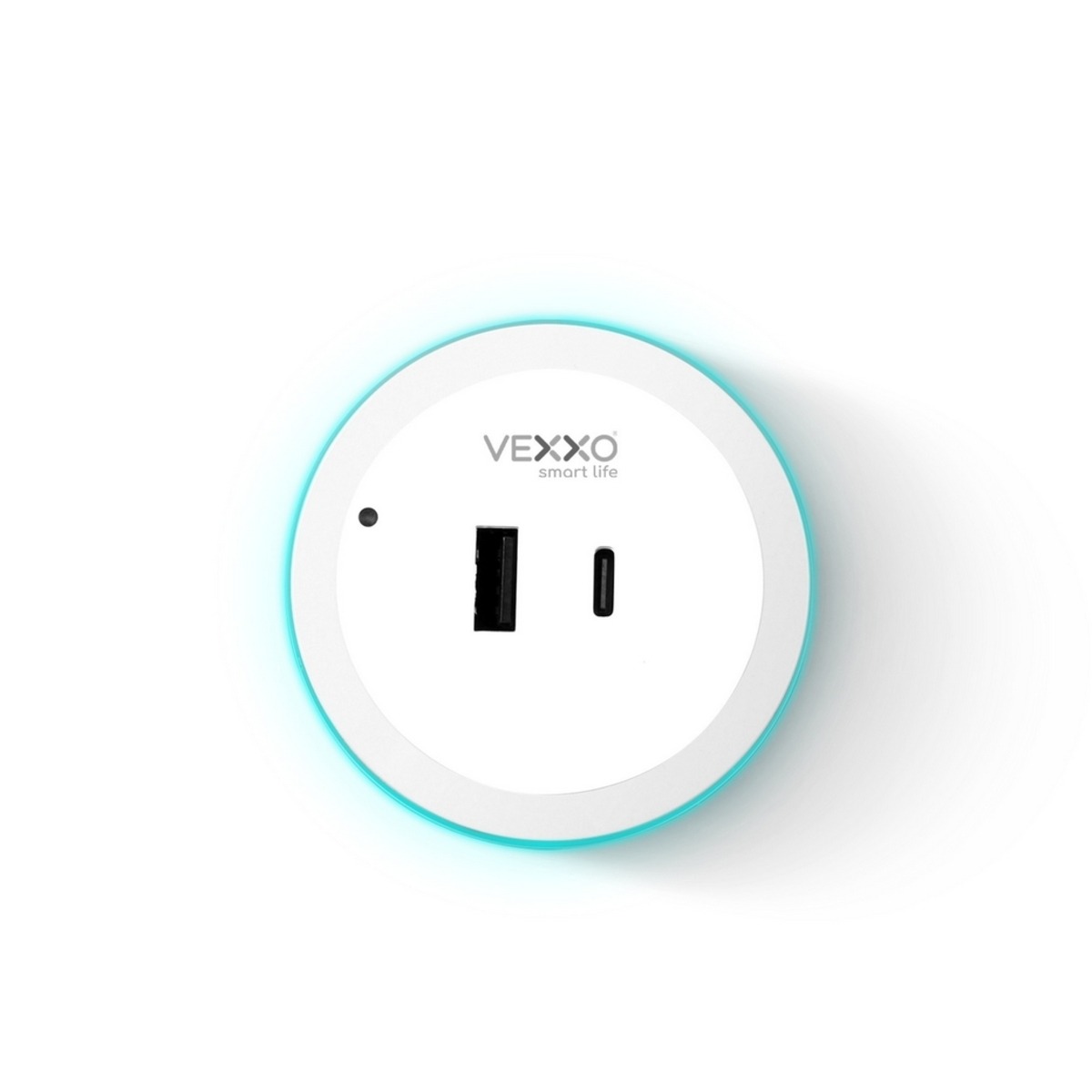 VEXXO เต้ารับไร้สาย USB TYPE A+C รุ่น APB-0020 10 วัตต์ สีขาว รองรับไฟฟ้าสูงสุด 15 แอมป์ กำลังไฟฟ้า 250 โวลต์ พร้อมไฟแสดงสถานะการใช้งาน รับป