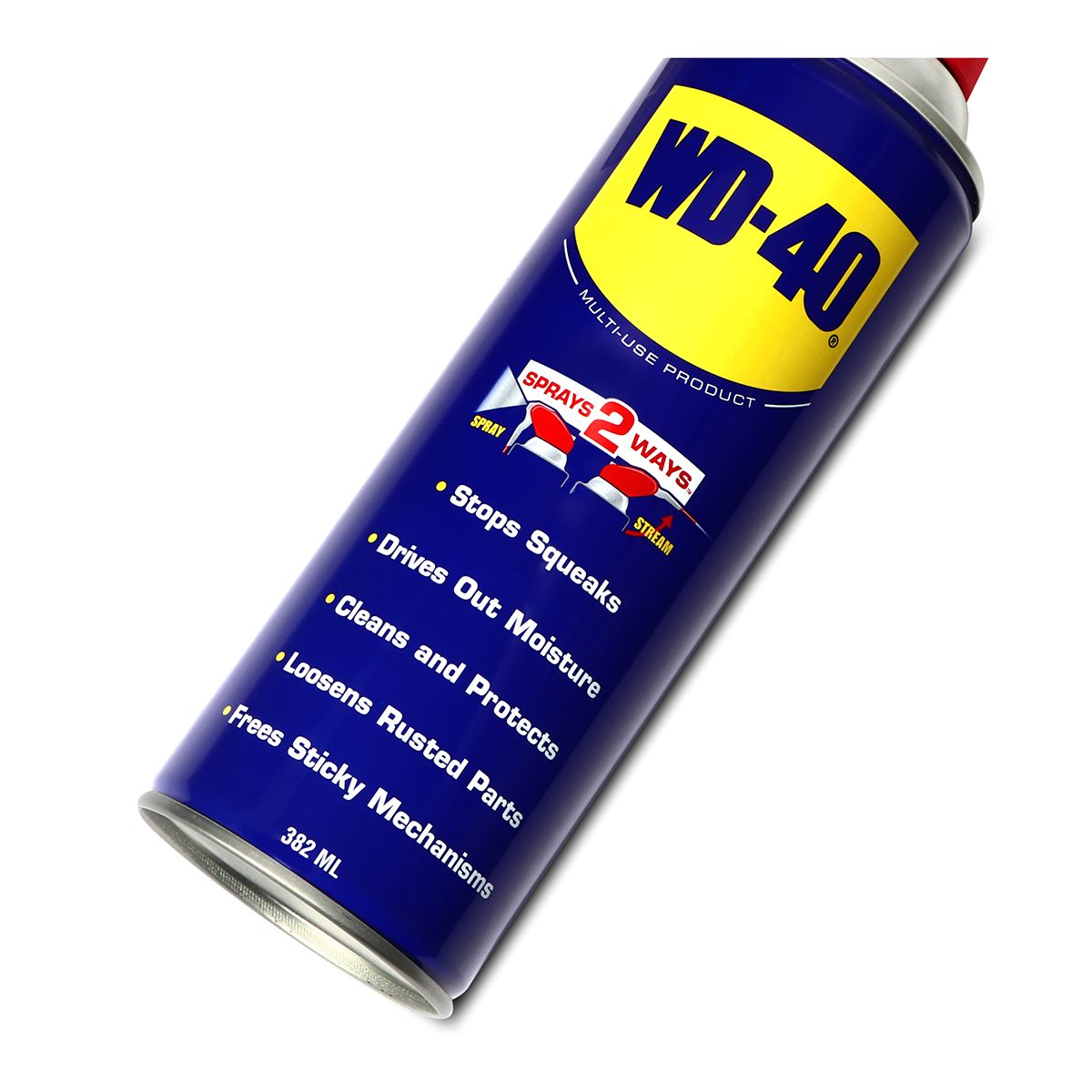 WD-40 น้ำมันอเนกประสงค์ ดับบลิวดี สี่สิบ หัวฉีดอัจฉริยะ Smart Straw ขนาด 382 มิลลิลิตร หล่อลื่น คลายติดขัด ไล่ความชื่น ทำความสะอาด ป้องกันสน