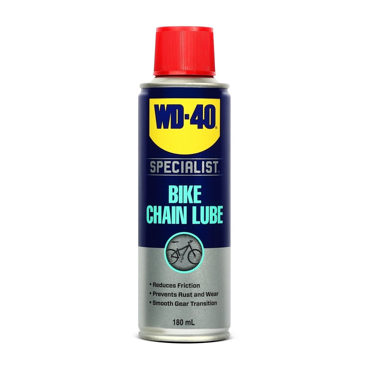 WD-40 BIKE สเปรย์หล่อลื่นโซ่ (All Conditions Chain Lube) ขนาด 180 มิลลิลิตร ประสิทธิภาพสูง เหมาะกับทุกสภาวะการใช้งานทั้งพื้นแห้งและเปียก ยืด