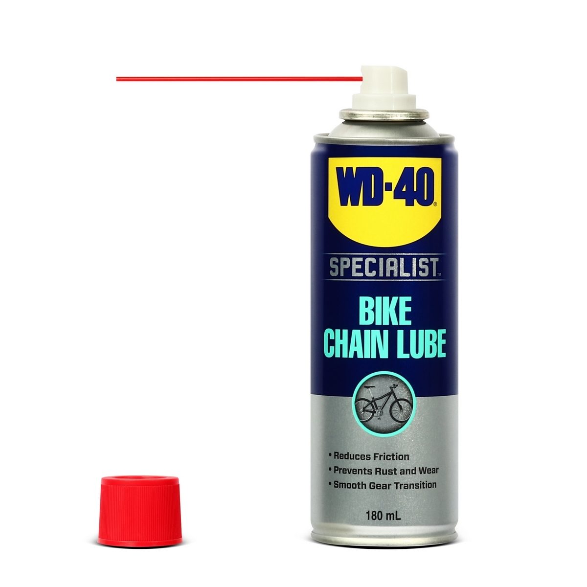 WD-40 BIKE สเปรย์หล่อลื่นโซ่ (All Conditions Chain Lube) ขนาด 180 มิลลิลิตร ประสิทธิภาพสูง เหมาะกับทุกสภาวะการใช้งานทั้งพื้นแห้งและเปียก ยืด