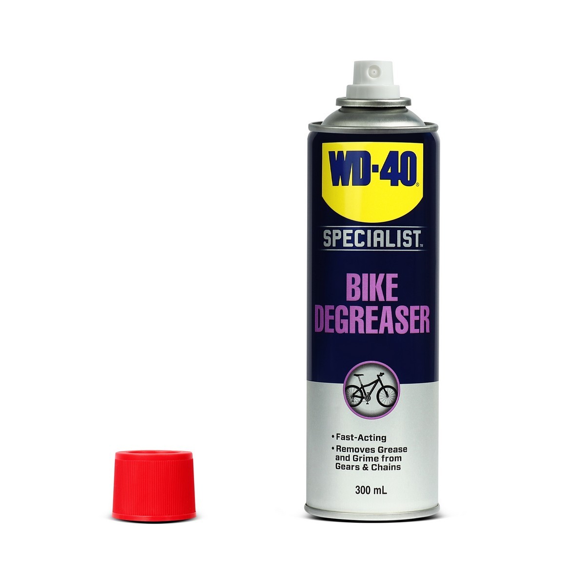 WD-40 BIKE สเปรย์โฟมล้างโซ่และคราบไขน้ำมัน (Chain Cleaner &amp; Degreaser) ขนาด 300 มิลลิลิตร ใช้ทำความสะอาดคราบน้ำมัน จารบี สิ่งสกปรกที่จับ