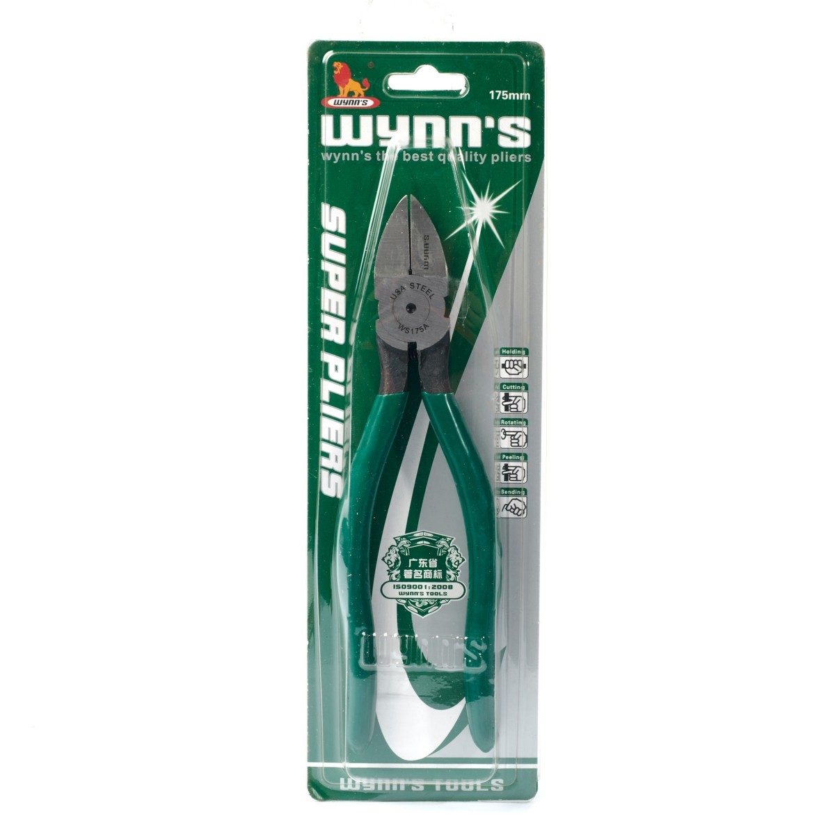 WS175A คีมปากแบนมินิ 7" ด้ามเหลือง