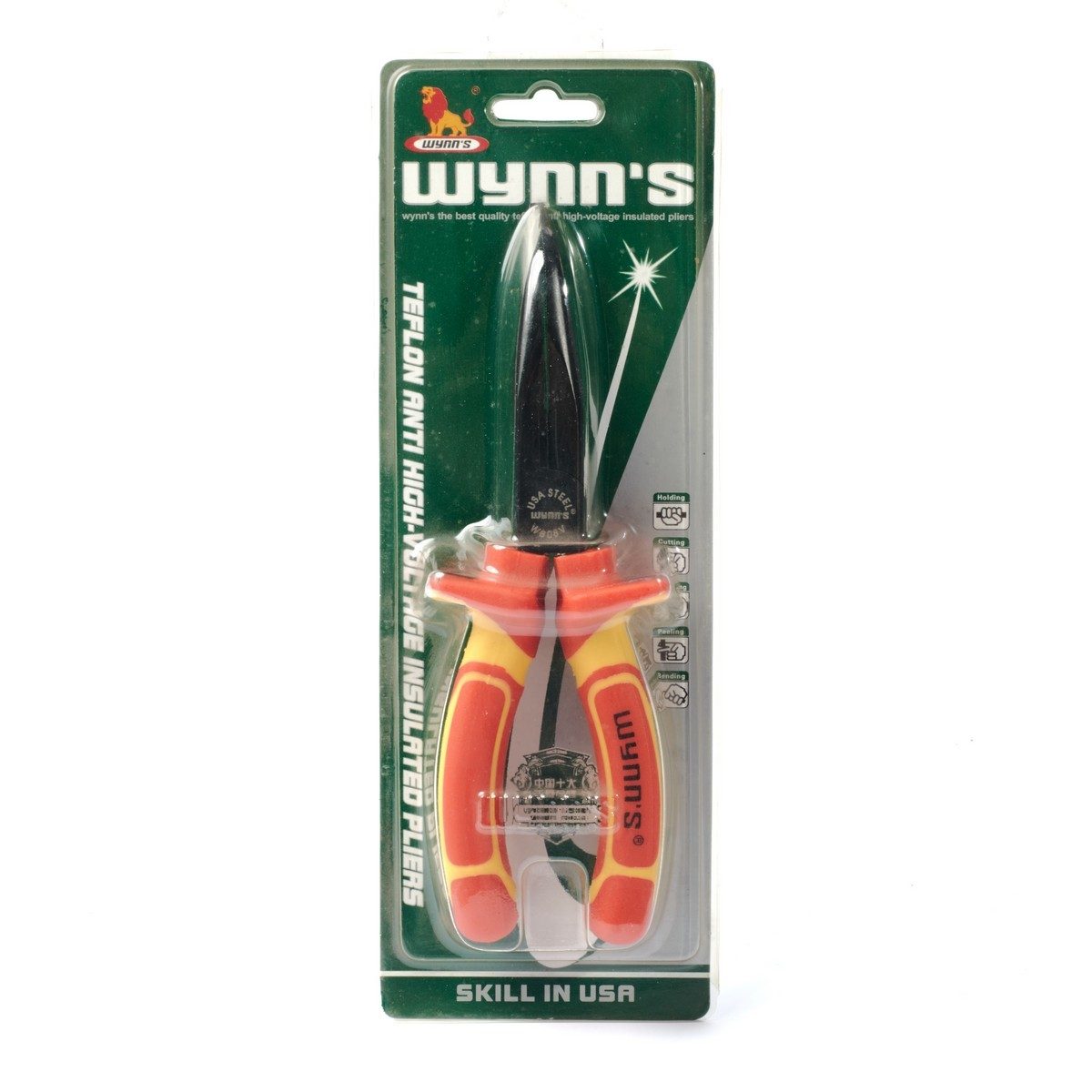 W608V คีมปากแบนไฟฟ้าแรงดันสูง 8 1/2"