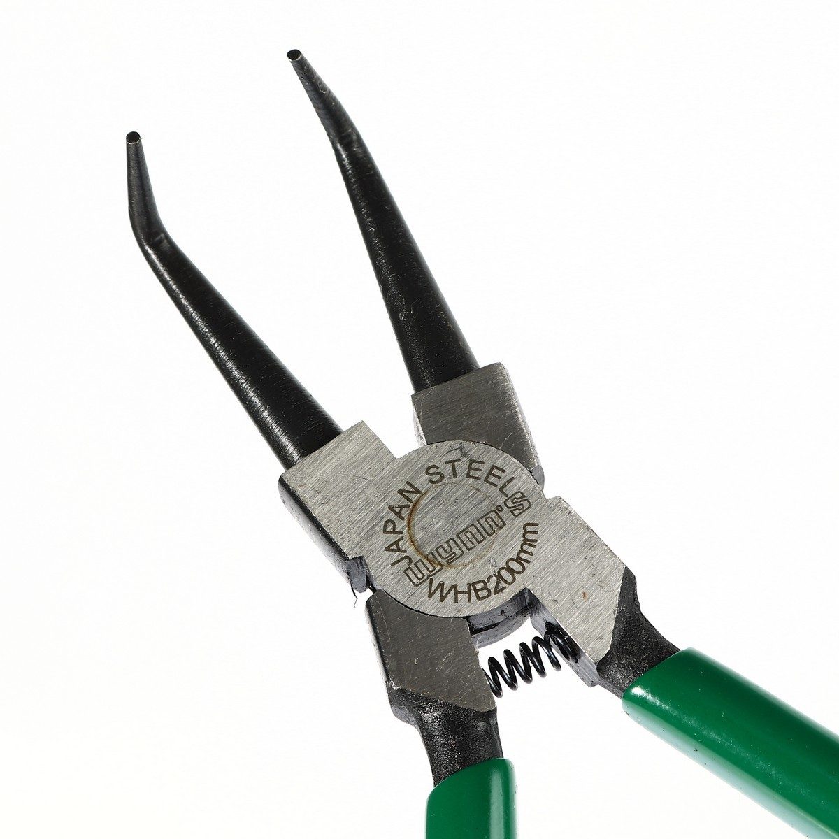 WHB200 คีมหนีบแหวนปากโค้ง 8" ด้ามเขียว