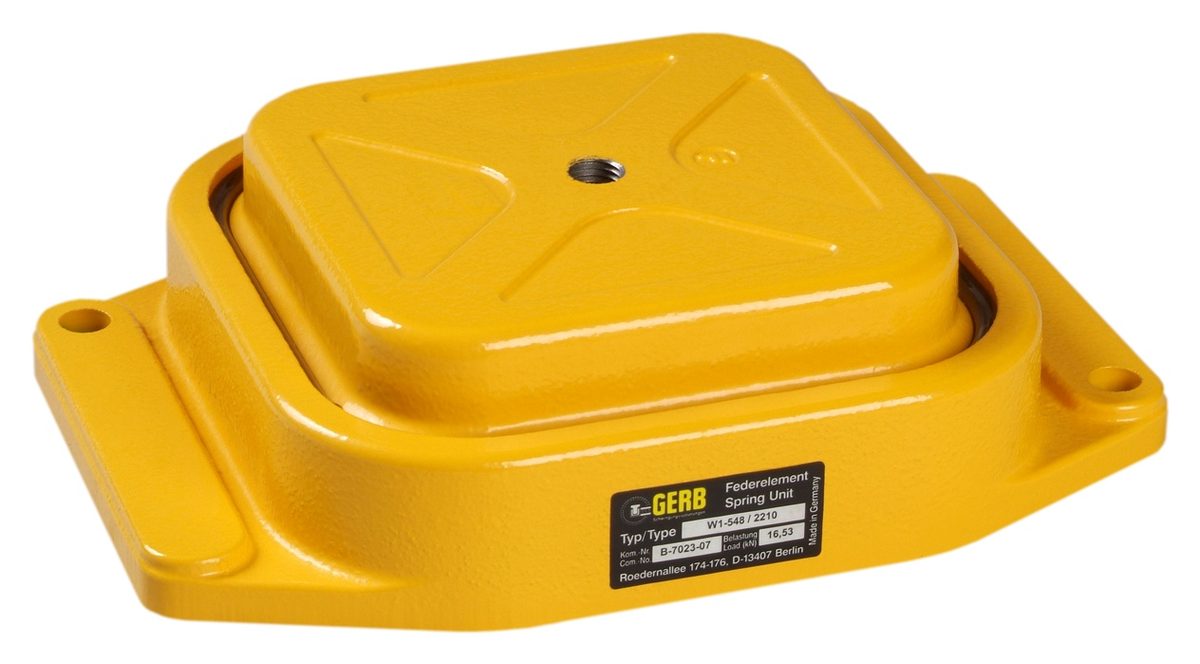 ชุดสปริงลดแรงสั่นสะเทือน GERB (Type W1) สำหรับเครื่องจักร รับน้ำหนัก 3250-7650 N  รุ่น W1-444