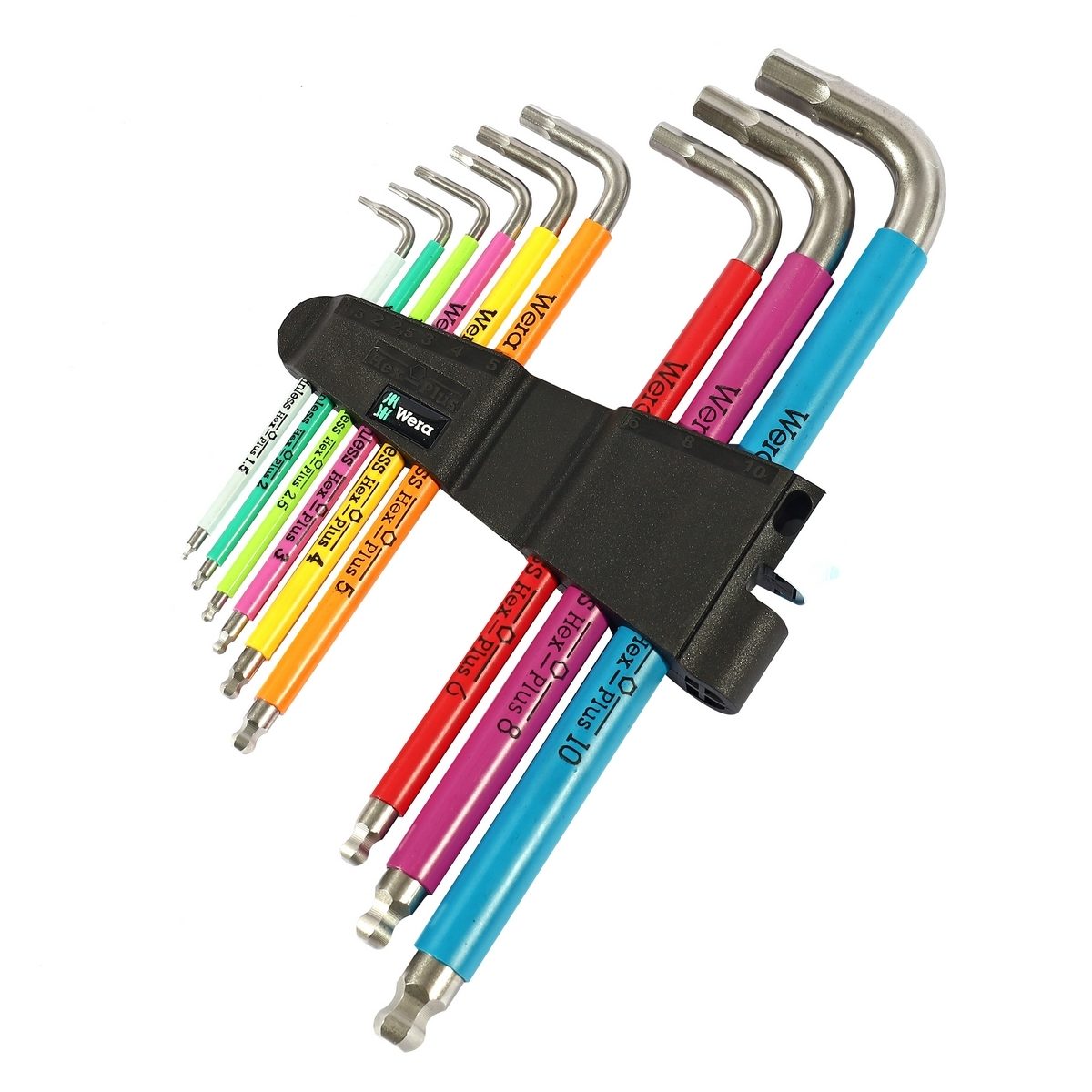 WERA ชุดประแจหกเหลี่ยมหลากสี 3950/9 Hex-Plus Stainless รหัส 05022669001 (เวร่า)