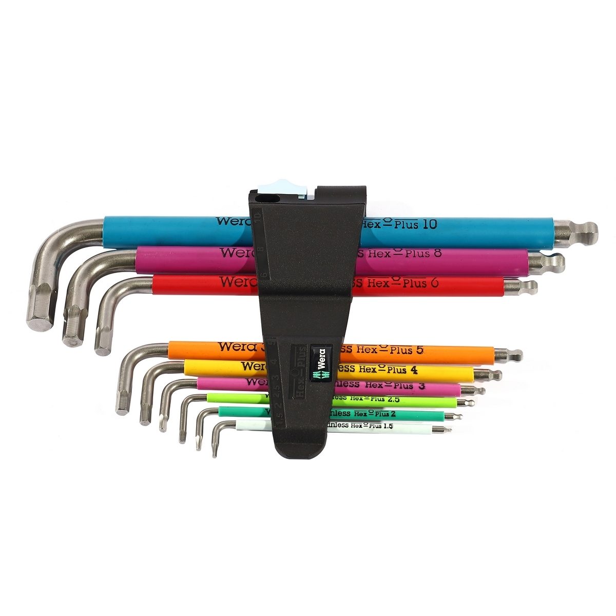 WERA ชุดประแจหกเหลี่ยมหลากสี 3950/9 Hex-Plus Stainless รหัส 05022669001 (เวร่า)