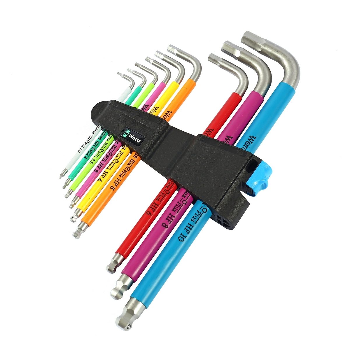 WERA ชุดประแจหกเหลี่ยม 3950/9 Hex-Plus Multicolour HF Stainless 1 ลูกปืน รหัส 05022699001 (เวร่า)