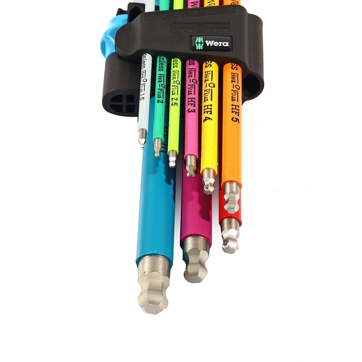 WERA ชุดประแจหกเหลี่ยม 3950/9 Hex-Plus Multicolour HF Stainless 1 ลูกปืน รหัส 05022699001 (เวร่า)