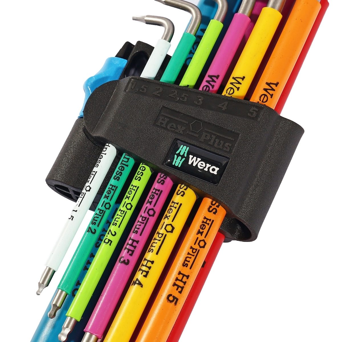 WERA ชุดประแจหกเหลี่ยม 3950/9 Hex-Plus Multicolour HF Stainless 1 ลูกปืน รหัส 05022699001 (เวร่า)