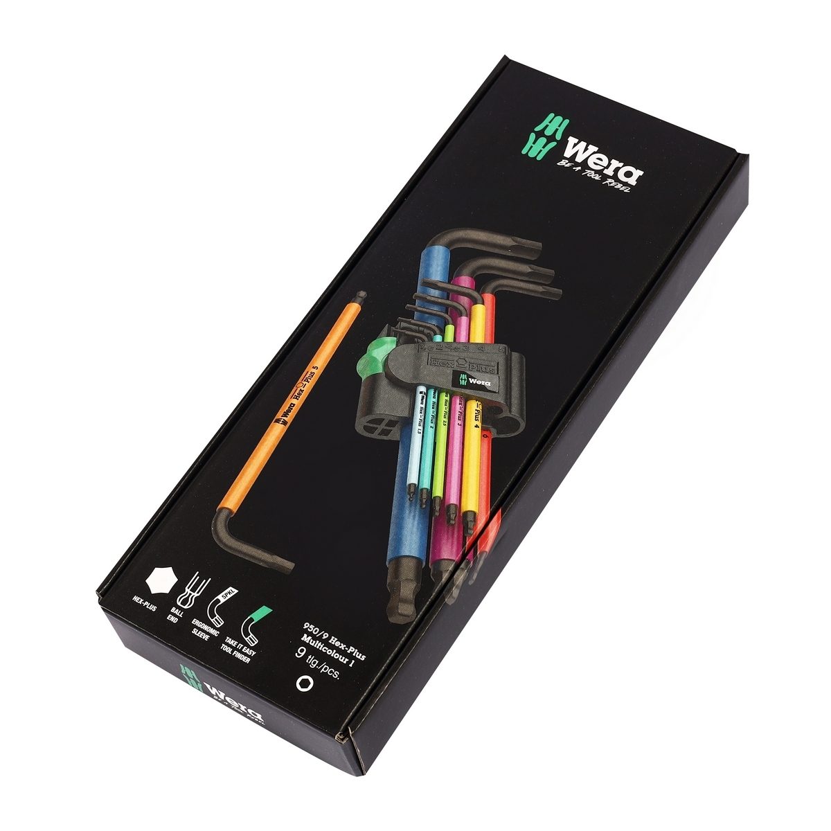 WERA ชุดประแจหกเหลี่ยมหลากสี 950/9 Hex-Plus รหัส 05073593001 (เวร่า)