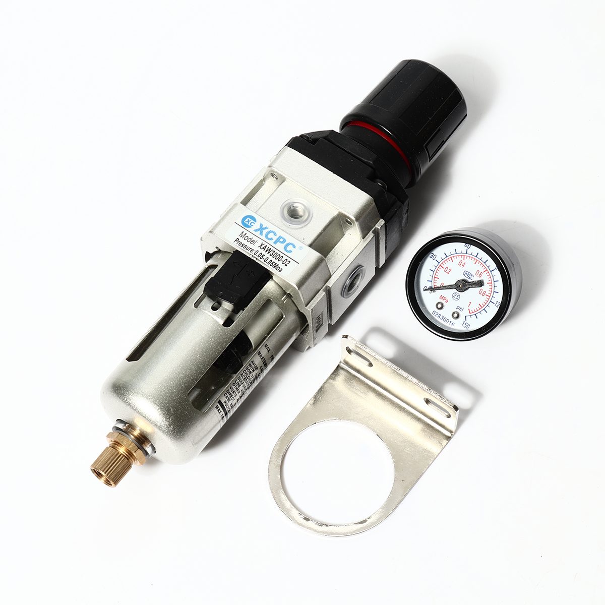 ชุดกรองลมดักน้ำ, ปรับลม  แบรนด์  XCPC - XA Series รุ่น XAW3000-02  ขนาด 1/4" (2 หุน)