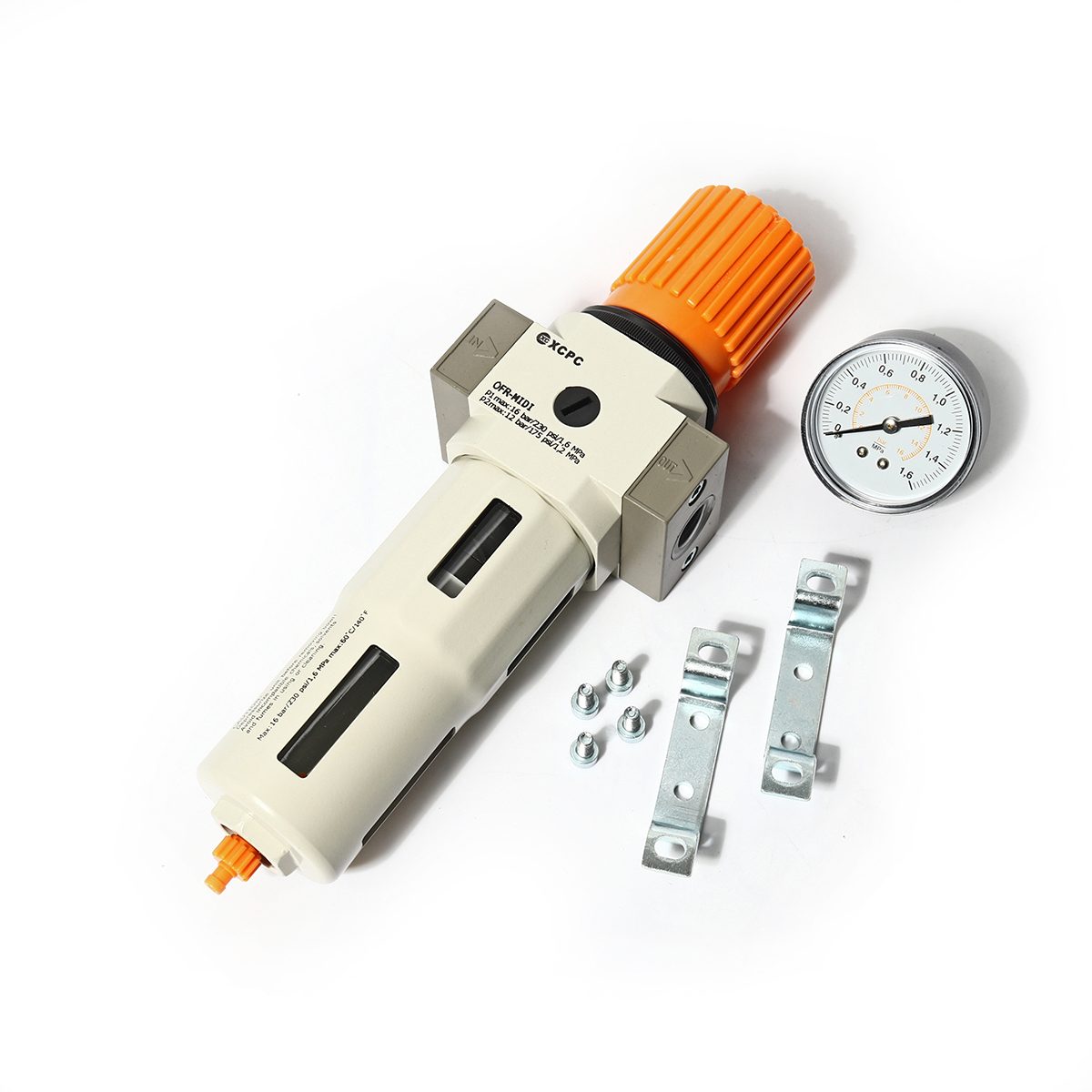 ชุดกรองลมดักน้ำ, ปรับลม แบรนด์  XCPC - XO Series รุ่น XOFRMIDI1/2  ขนาด 1/2" (4 หุน)