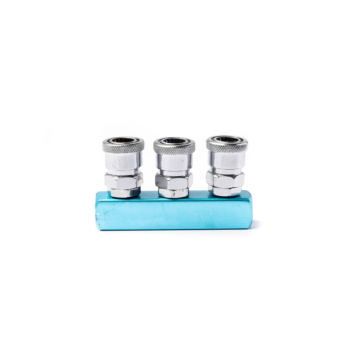 ข้อต่อลม 3 ทางแบน,  ข้อต่อสวมเร็ว ฐานตรง 3 หัว, ข้อต่อคอปเปอร์ 3 ทาง 1/4" รุ่น SMT แบรนด์ XCPC