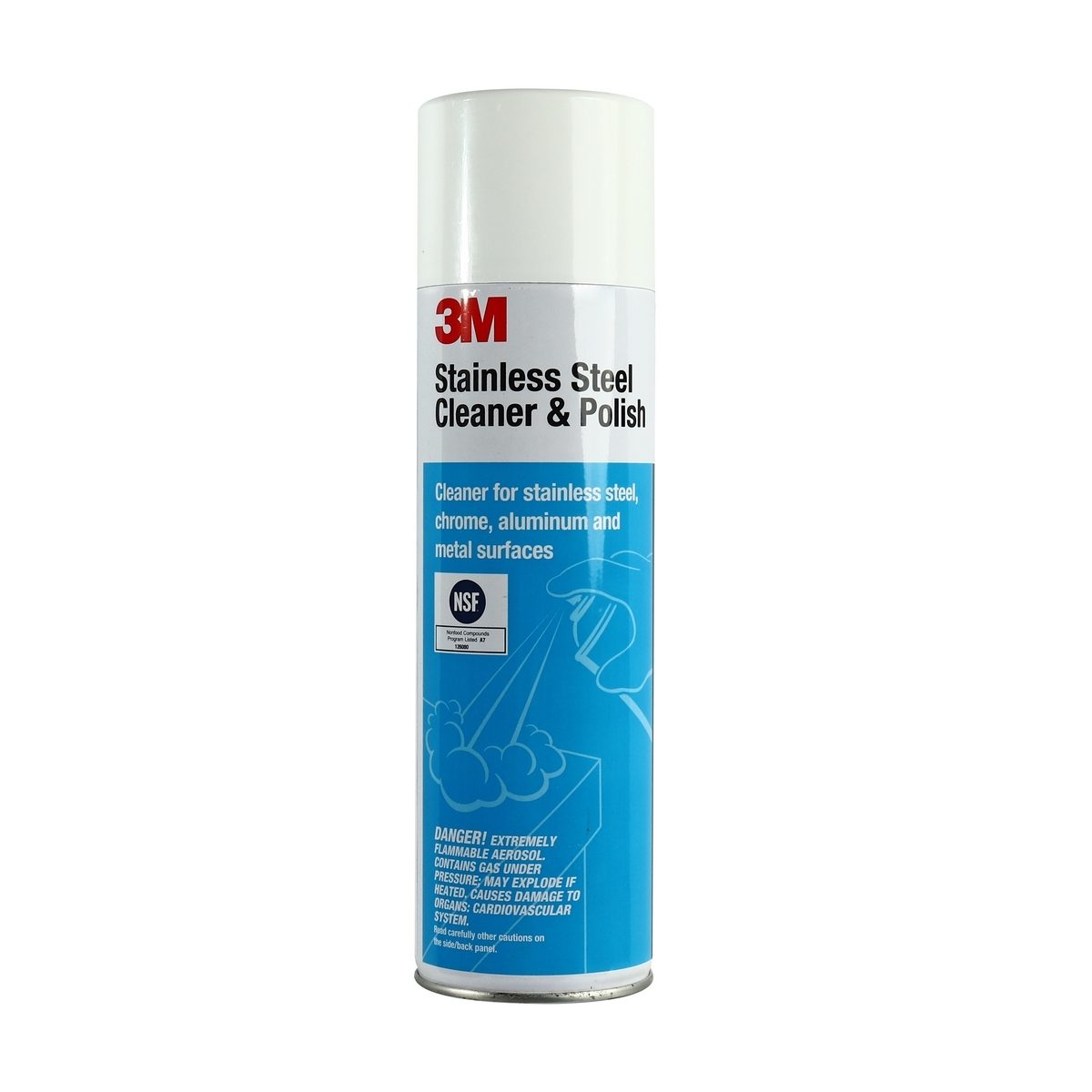 น้ำยาทำความสะอาด และเคลือบเงาพื้นผิวสเตนเลส 3M Stainless Steel Cleaner &amp; Polish ขนาด 600 มล. ใช้ทำความสะอาดอุปกรณ์ และเครื่องครัวที่เป็น