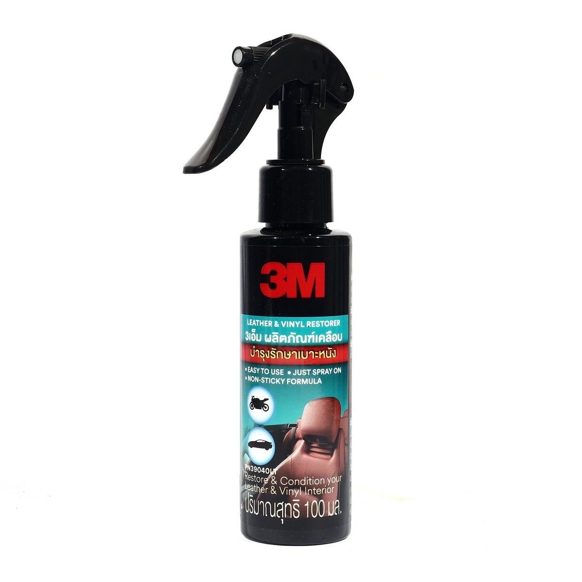 ผลิตภัณฑ์เคลือบบำรุงรักษาเบาะหนังและไวนิลรถยนต์ รุ่น PN39040LT ขนาด 100ML ใช้ฟื้นฟูบำรุงรักษาคอนโซล เบาะหนัง และวัสดุที่ทำจากไวนิล น้ำยาจะเค
