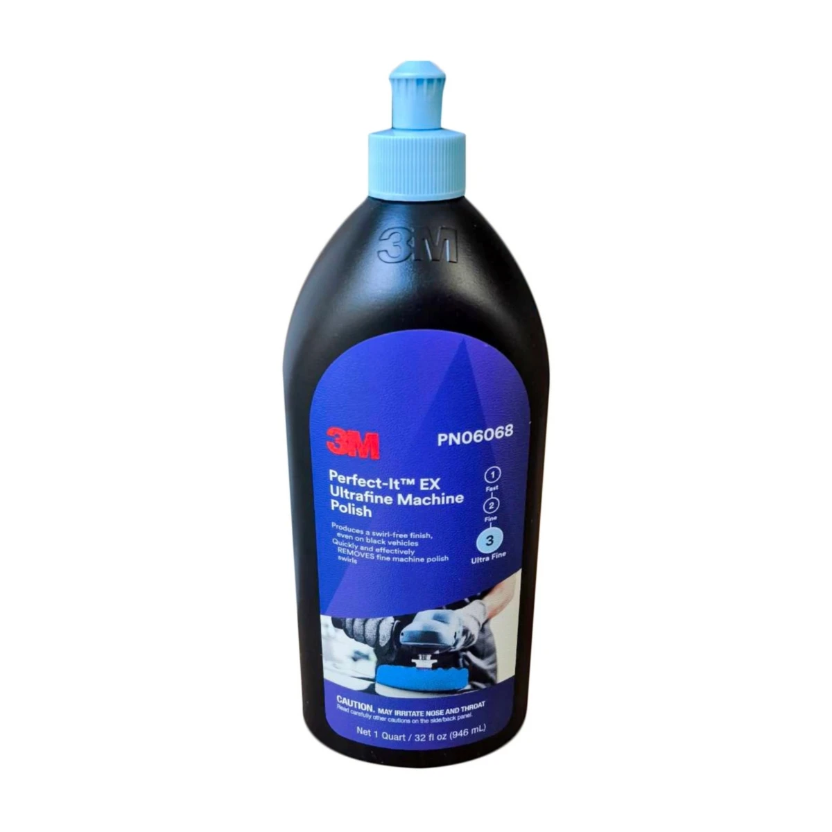 3M น้ำยาขัดเงา #3 ฝาฟ้า ขนาด 946 มล. รุ่น PERFECT-IT 06068 เหมาะสำหรับรถสีเข้ม ใช้ลบรอยที่เกิดจากขั้นตอนขัดละเอียด (3 เอ็ม)