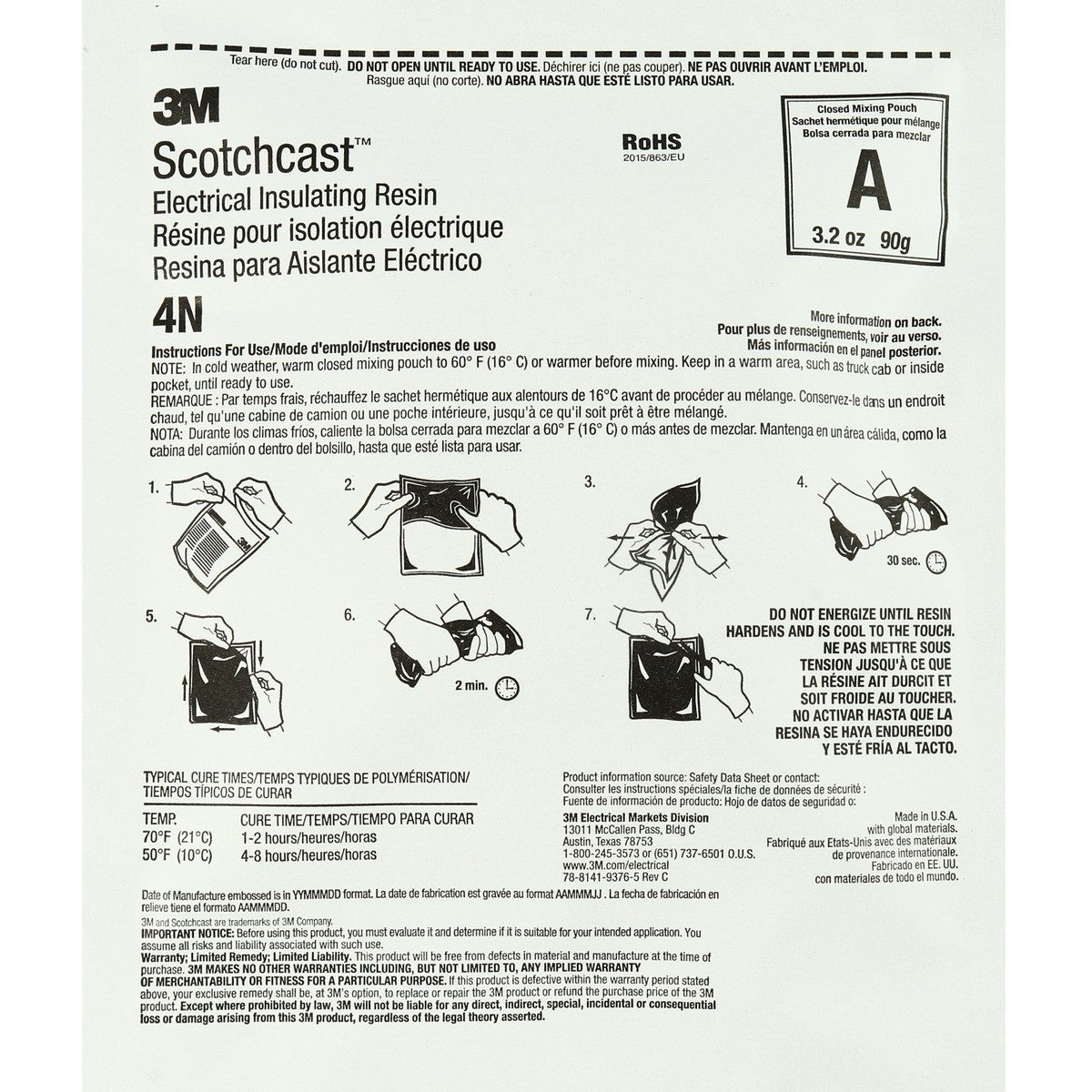 3M Scotchcast ชุดต่อสายเคเบิ้ลชนิดเรซิ่น รุ่น 82-A1 เหมาะกับสายไฟฟ้าไม่เกิน 1 KV สามารถฝังดิน กันน้ำเข้าได้ดี (3 เอ็ม)