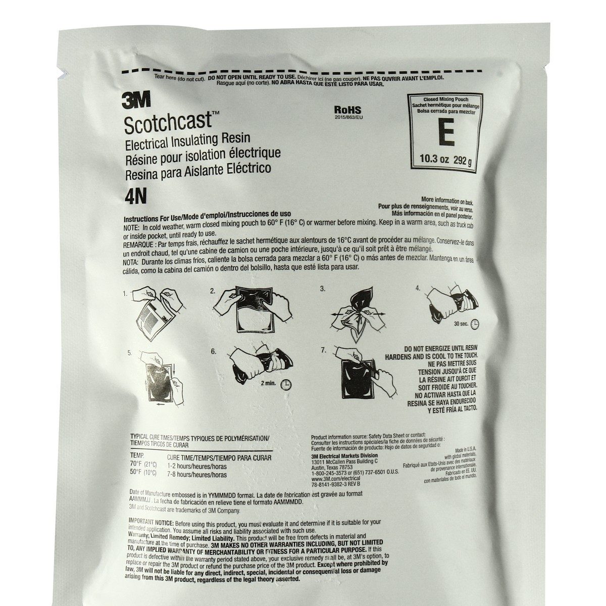 3M Scotchcast ชุดต่อสายเคเบิ้ลชนิดเรซิ่น รุ่น 82-A2 เหมาะกับสายไฟฟ้าไม่เกิน 1 KV สามารถฝังดิน กันน้ำเข้าได้ดี (3 เอ็ม)