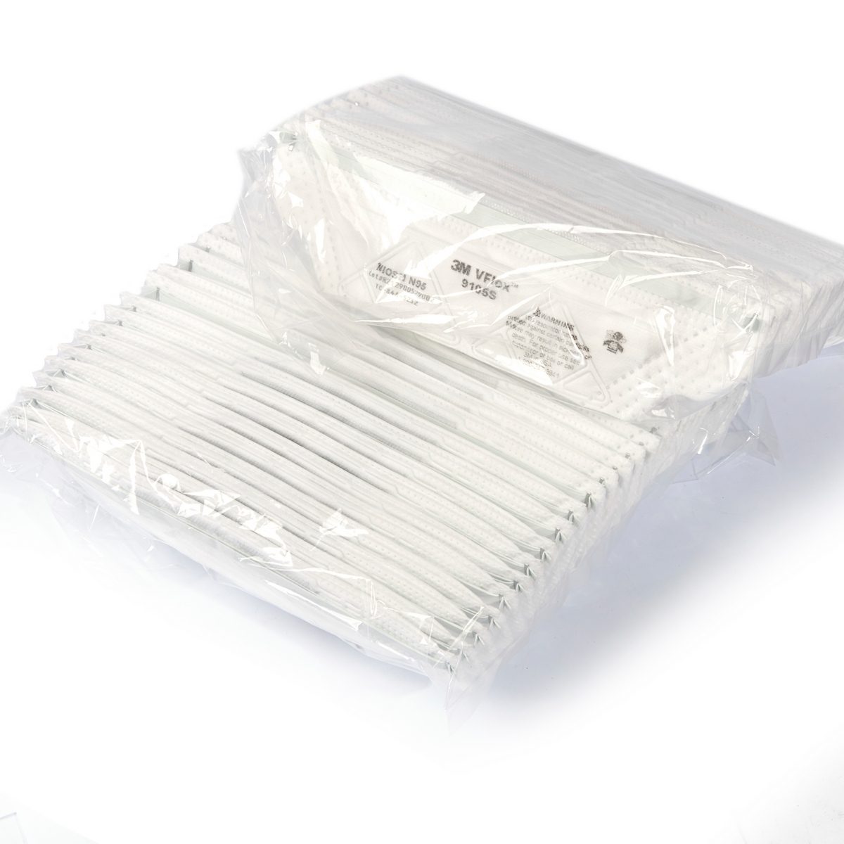 หน้ากากป้องกันฝุ่นละออง แบบพับได้ (สำหรับเด็กและสตรี) ยี่ห้อ 3M รุ่น 9105S VFLEX N95 มีประสิทธิภาพการกรองไม่น้อยกว่า 95% และดักจับอนุภาคขนาด