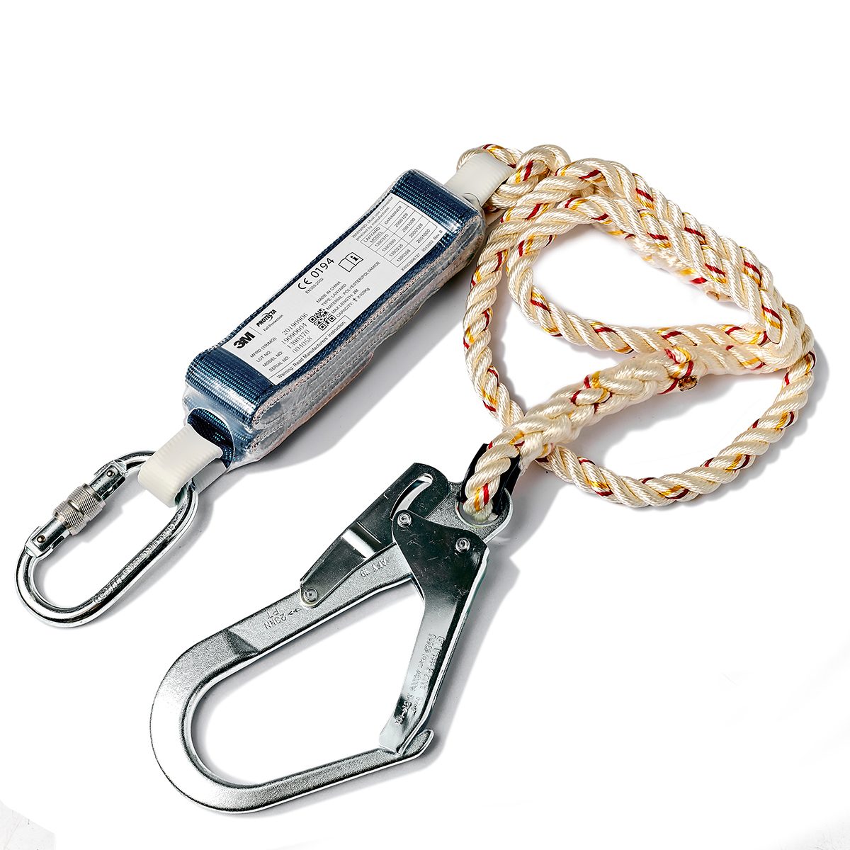 เชือกนิรภัย (Lanyard) รุ่น Protecta First ชื่อรุ่น 1390370 3M เป็นเชือกนิรภัยแบบขาเดี่ยว เหมาะสำหรับใช้ทำงานแบบยืนเฉพาะจุด ไม่มีเคลื่อนย้าย 