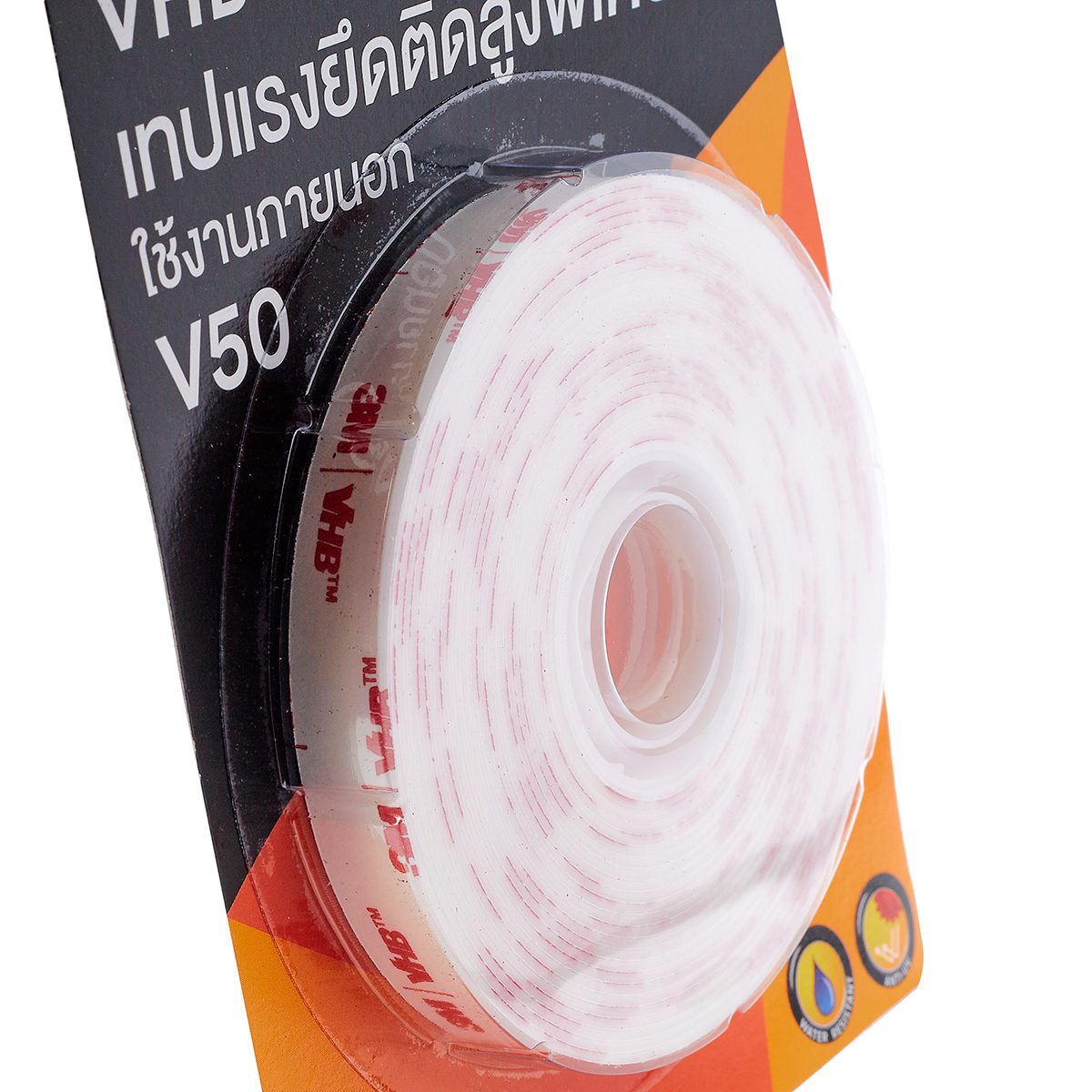 NO.V50 เทปแรงยึดติดสูง VHB 12มม.X5ม.