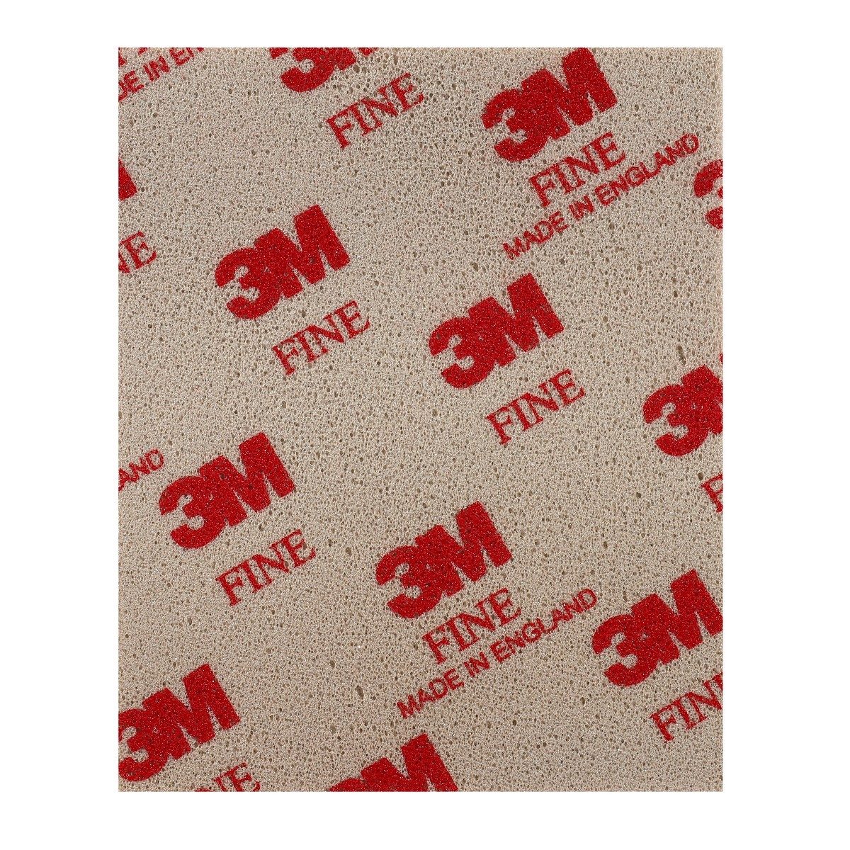 3M ฟองน้ำกระดาษทราย เบอร์ 320-400 รุ่น 02604 ขนาด 110x140 มม. (Superfine) สำหรับงานขัดสีรองพื้น หรืองานตกแต่งพื้นผิวรถยนต์ (20 ชิ้น/กล่อง) (