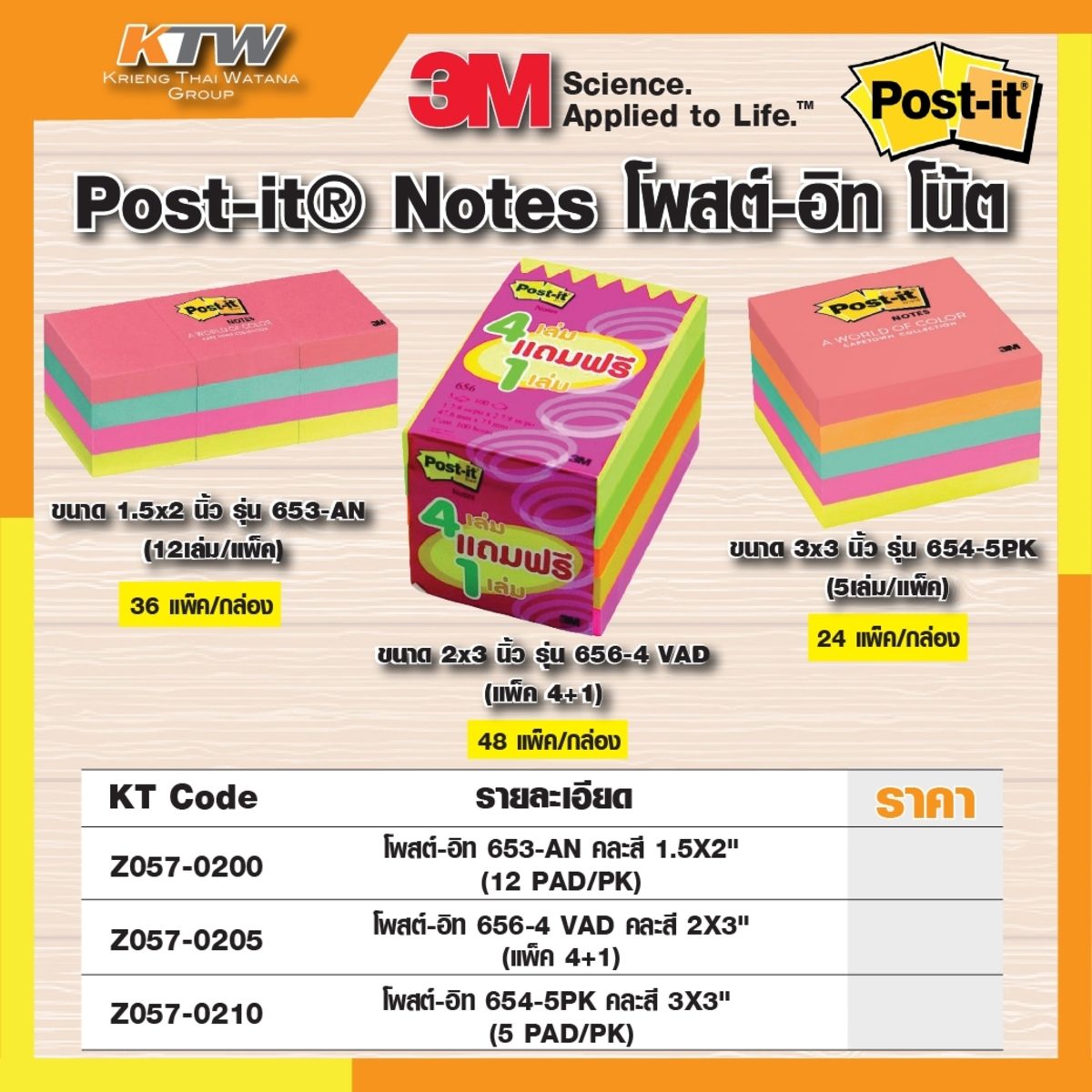 3M โพสต์-อิท กระดาษโน๊ต คละสี ขนาด 2x3 นิ้ว รุ่น 656-4 VAD ติดซ้ำใหม่ได้หลายครั้ง ไม่ทิ้งคราบกาวและไม่ทำให้เอกสารเสียหาย (แพ็ค 4+1) (3เอ็ม)