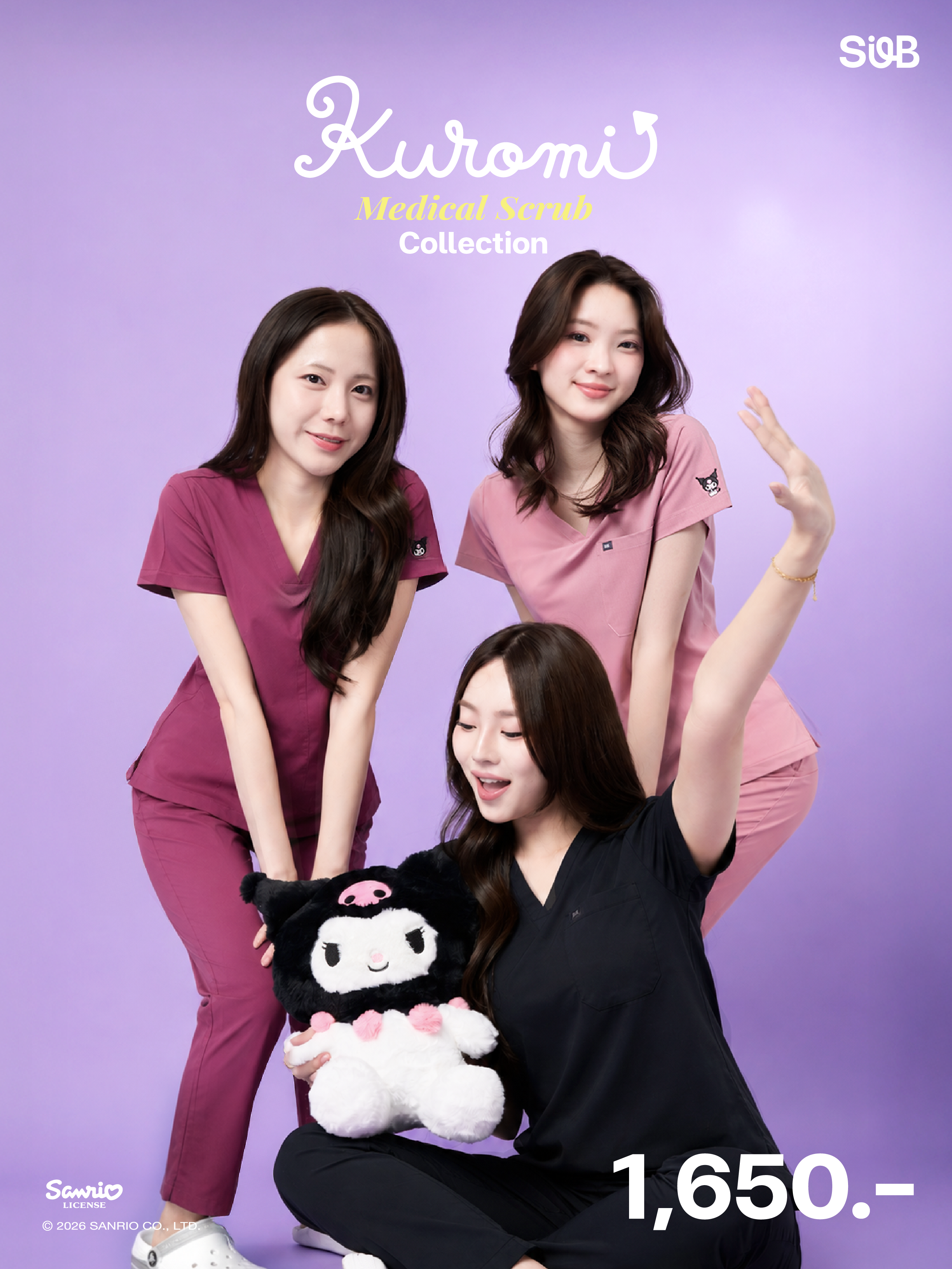 Kuromi Medical Scrub